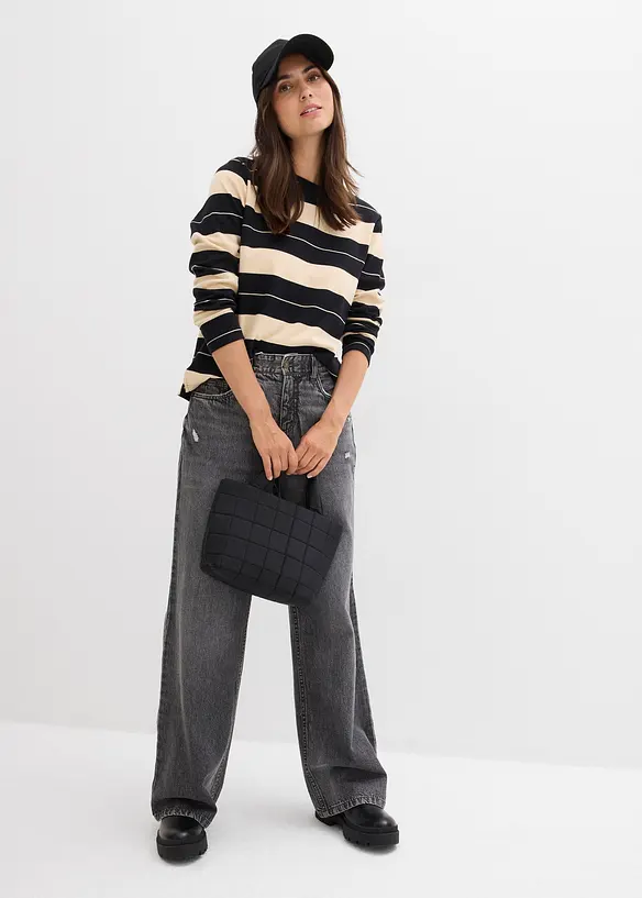 Baggy jeans, mid waist, bonprix