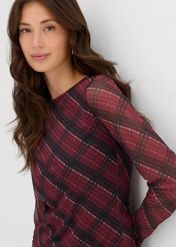 Longsleeve van fijne mesh, bonprix