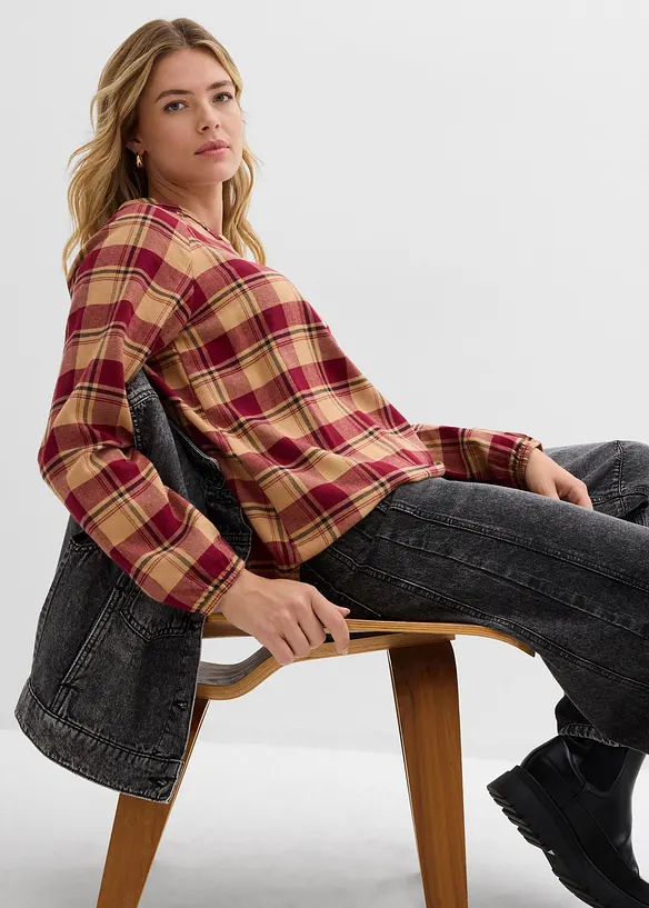 Tuniek van flanel, bonprix