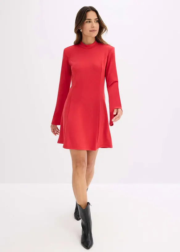 Mini jurk in A-lijn en trompetmouwen, bonprix