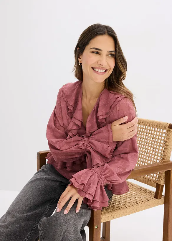 Licht transparante chiffonblouse, bonprix