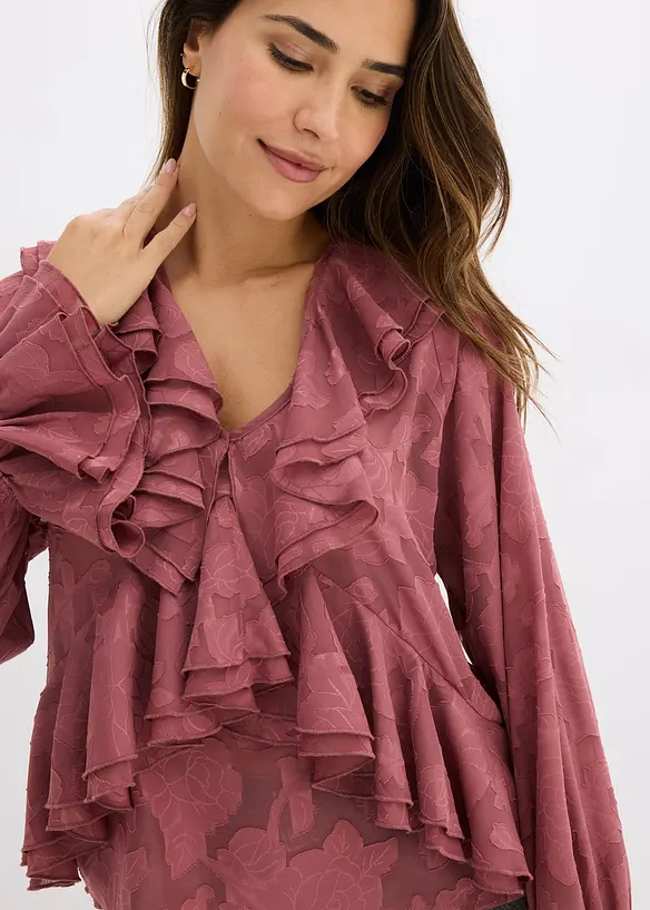 Licht transparante chiffonblouse, bonprix
