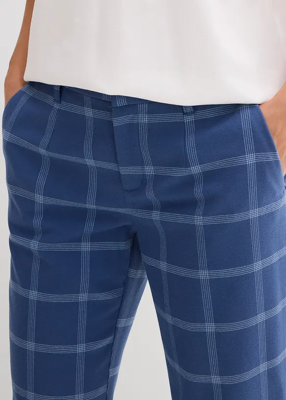 Geruite chino broek, bonprix