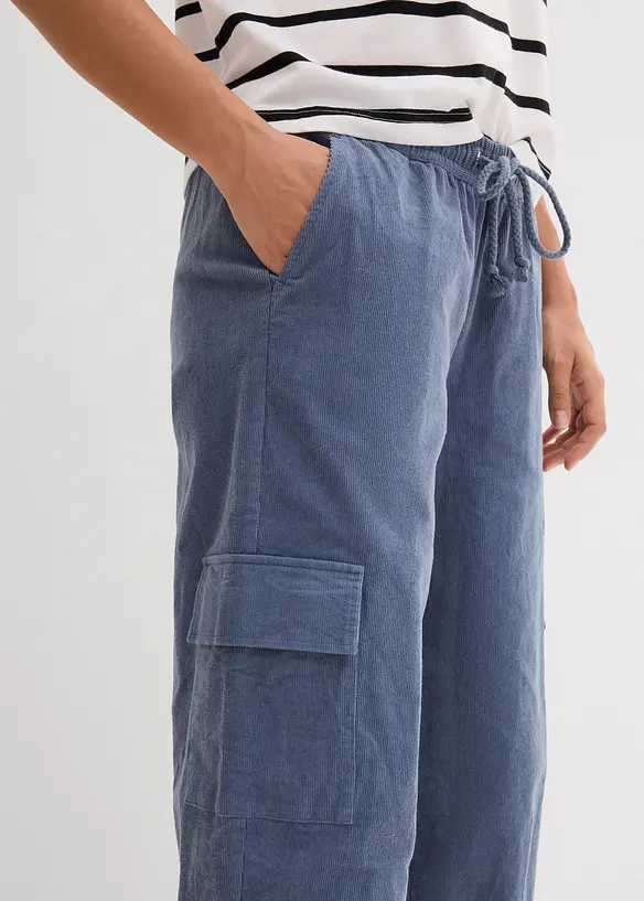 Corduroy broek in barrel-vorm, bonprix