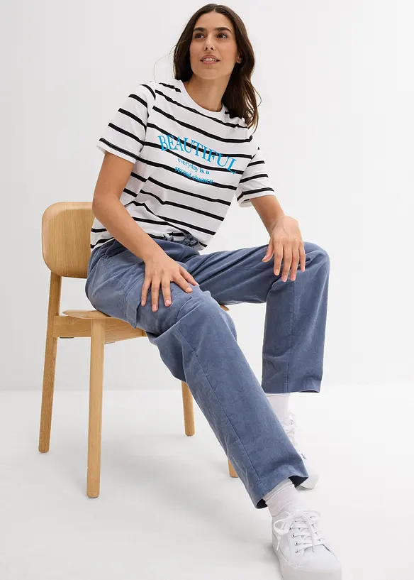 Corduroy broek in barrel-vorm, bonprix