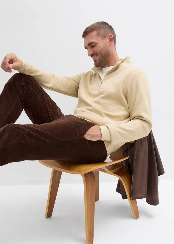 Sweater met schipperskraag van puur biologisch katoen, bonprix