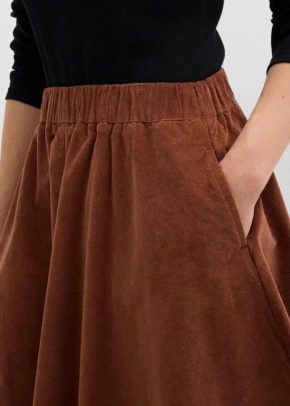 Corduroy rok van katoenmix, bonprix