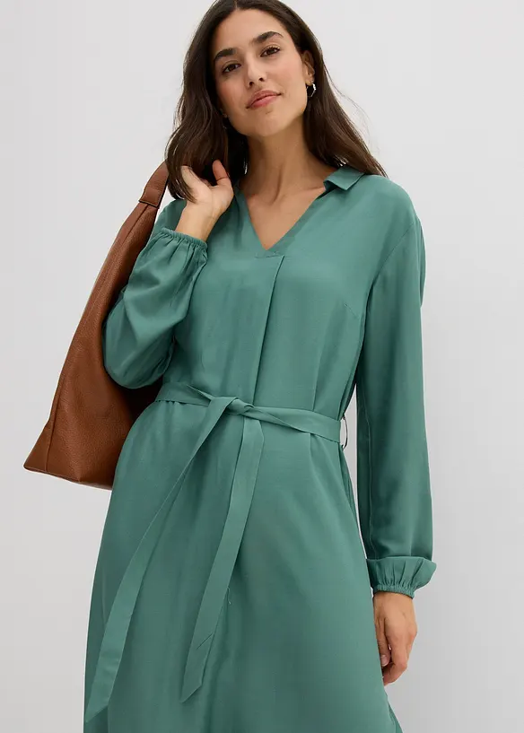 Midi jurk van soepele viscose, bonprix