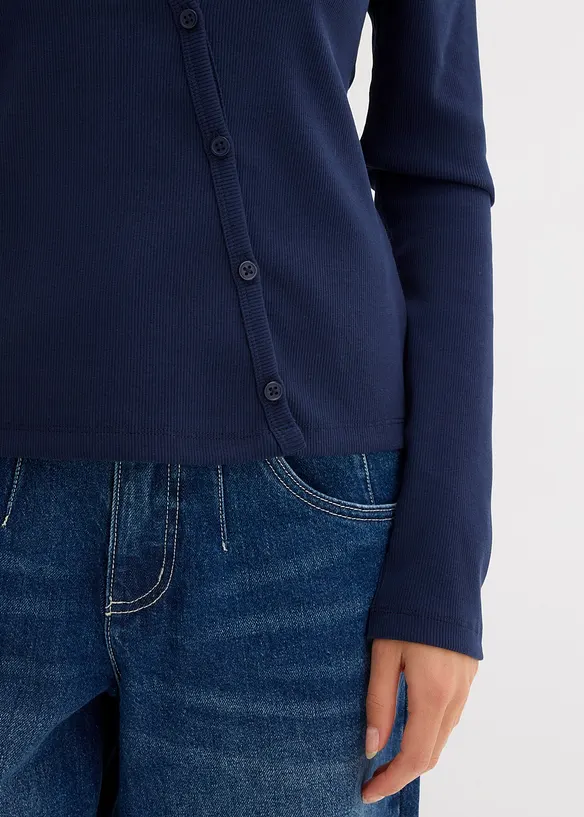 Geribde longsleeve, bonprix