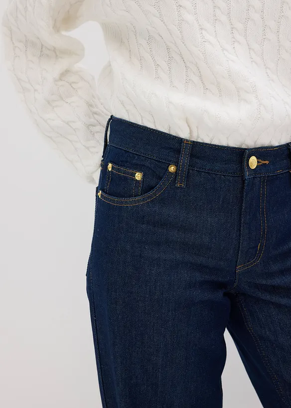 Wide leg jeans mid waist, bonprix