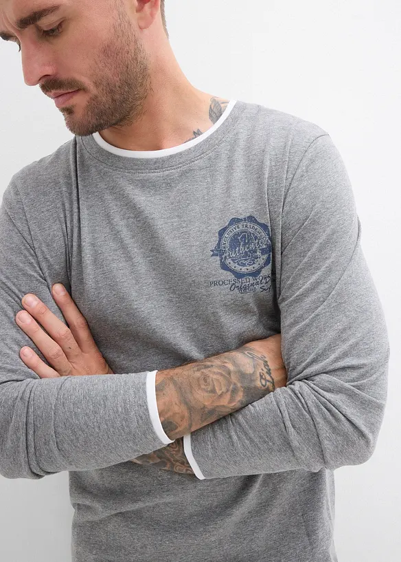Longsleeve in 2-in-1 look, bonprix