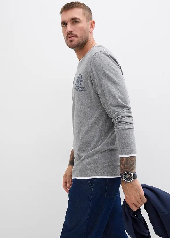 Longsleeve in 2-in-1 look, bonprix