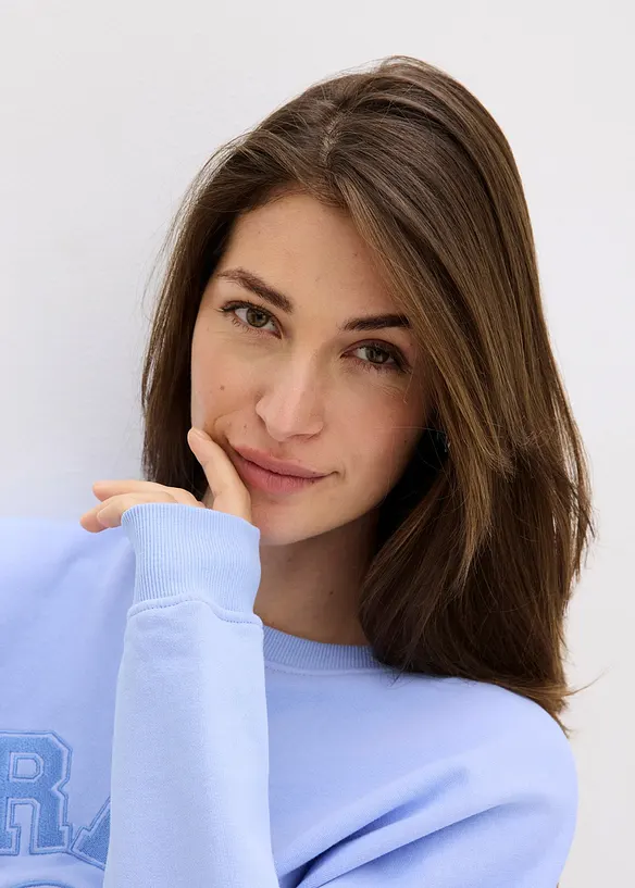 Oversized sweater van puur katoen, bonprix