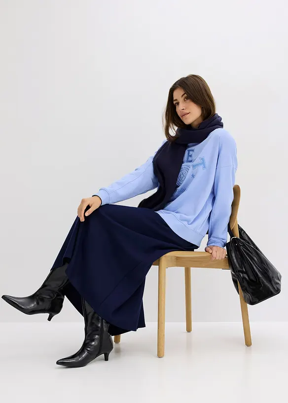 Oversized sweater van puur katoen, bonprix