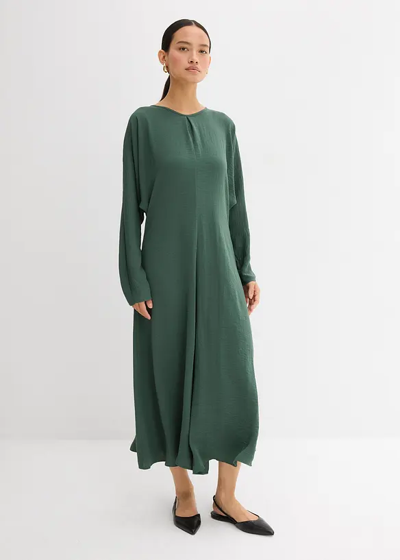 Gedrapeerde midi jurk, bonprix