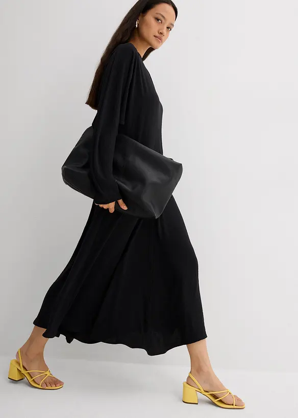 Gedrapeerde midi jurk, bonprix