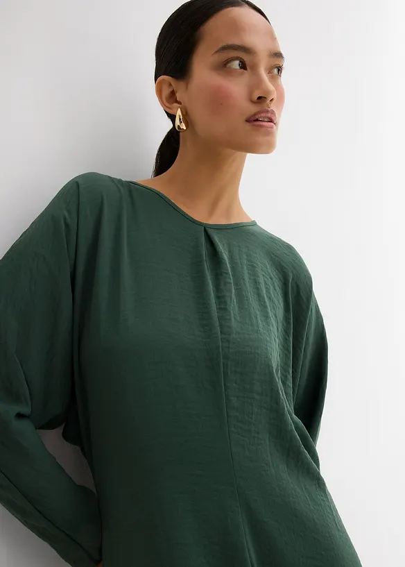 Gedrapeerde midi jurk, bonprix