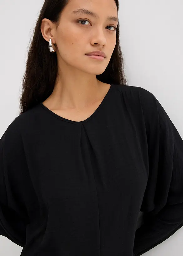 Gedrapeerde midi jurk, bonprix