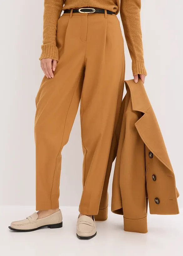 Stoffen broek in barrel fit, bonprix