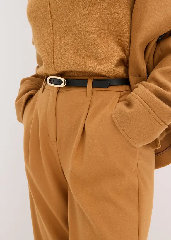 Stoffen broek in barrel fit, bonprix