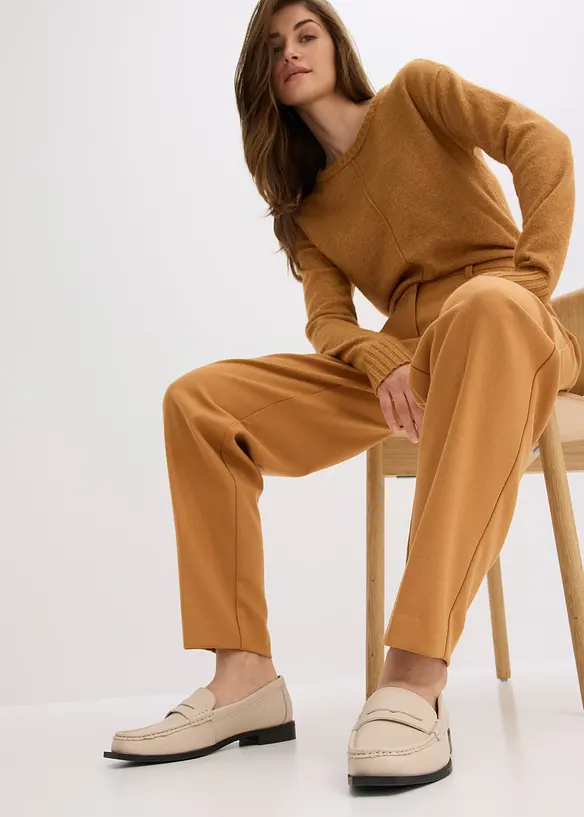 Stoffen broek in barrel fit, bonprix