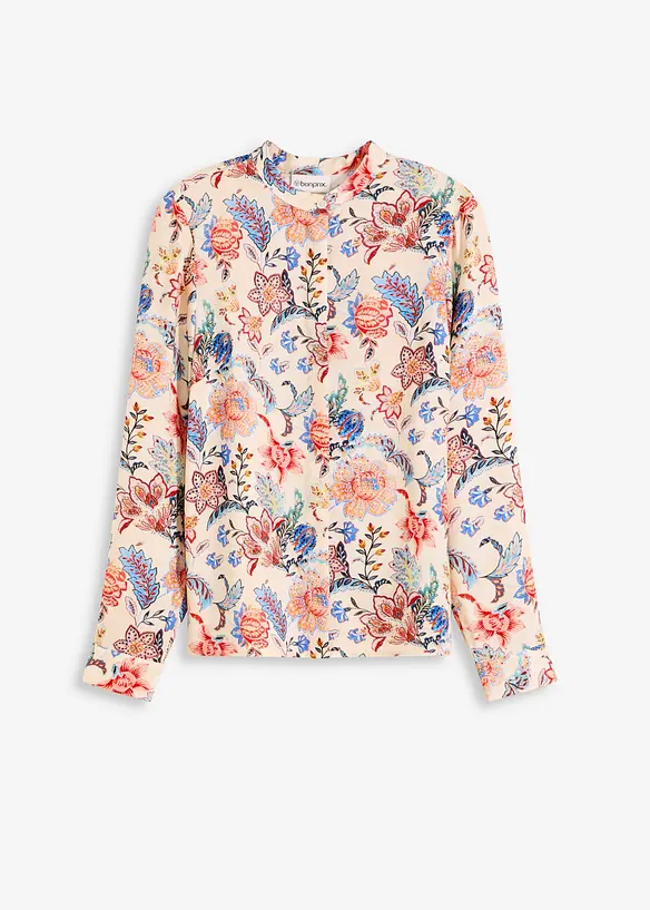 Blouse met een bloemmotief, bonprix