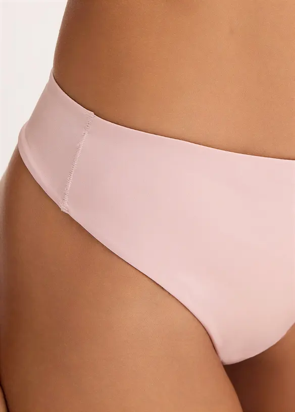High waist string van glanzend materiaal (set van 2), bonprix