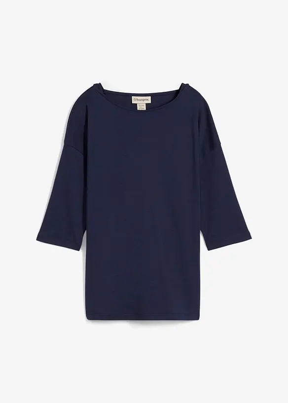 Shirt met carmen-hals van katoen, bonprix