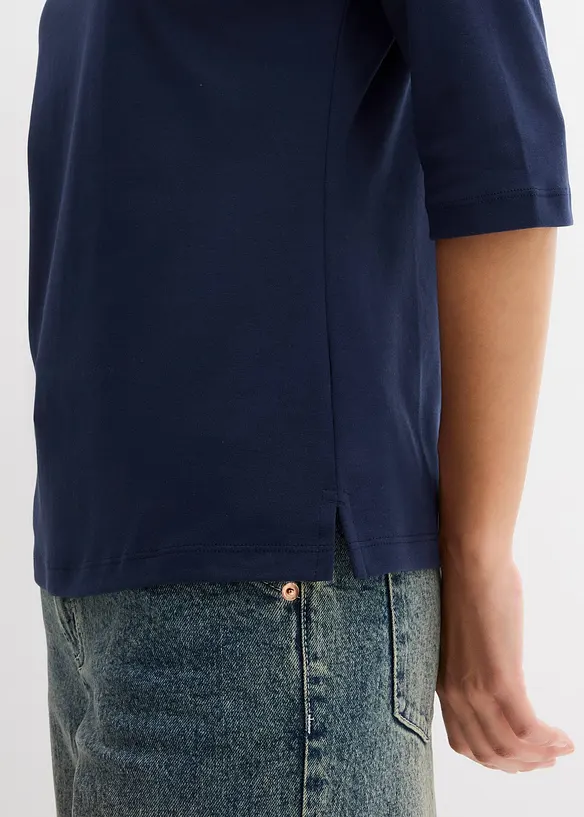 Shirt met carmen-hals van katoen, bonprix