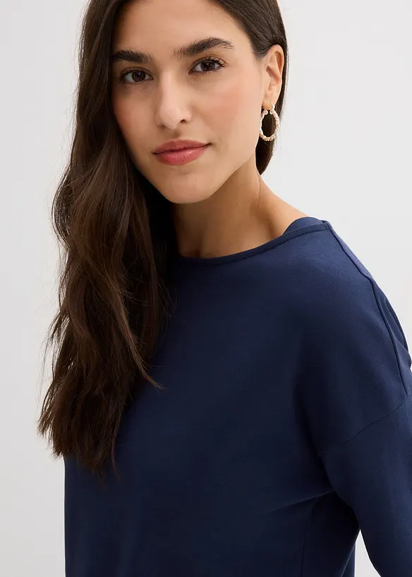 Shirt met carmen-hals van katoen, bonprix