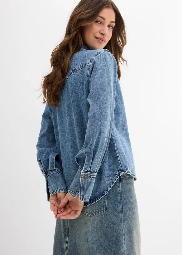 Spijkerblouse van puur katoen, bonprix