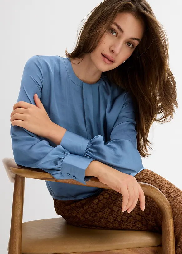 Blouse van elegant satijn, bonprix