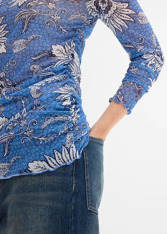 Longsleeve van fijne mesh, bonprix