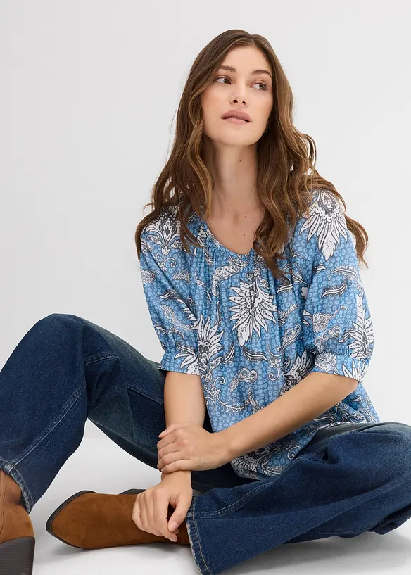Blouse in een fijne viscosemix, bonprix