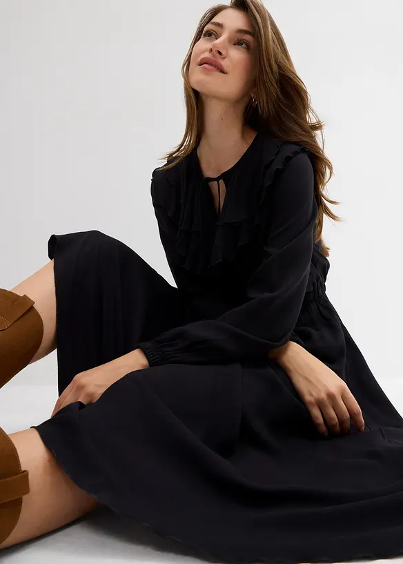 Maxi jurk van soepele viscose, bonprix