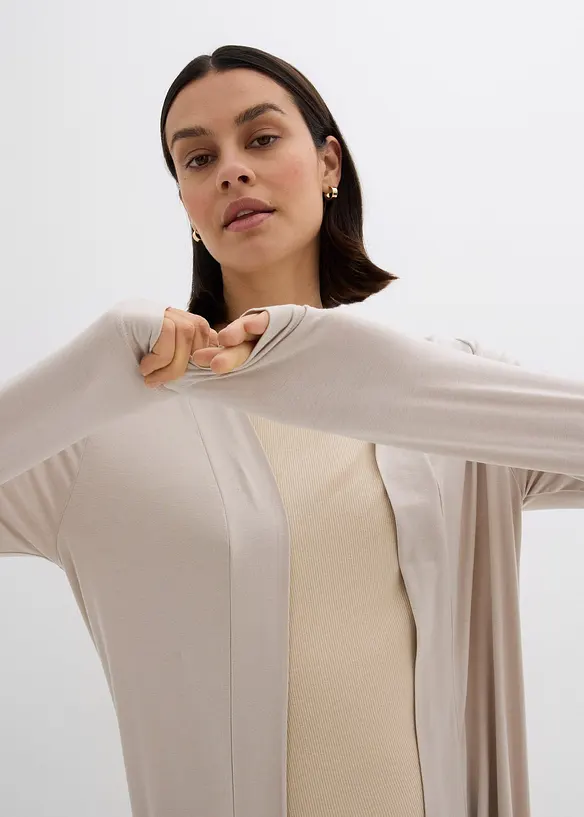Lang shirtvest van zachte viscose, bonprix