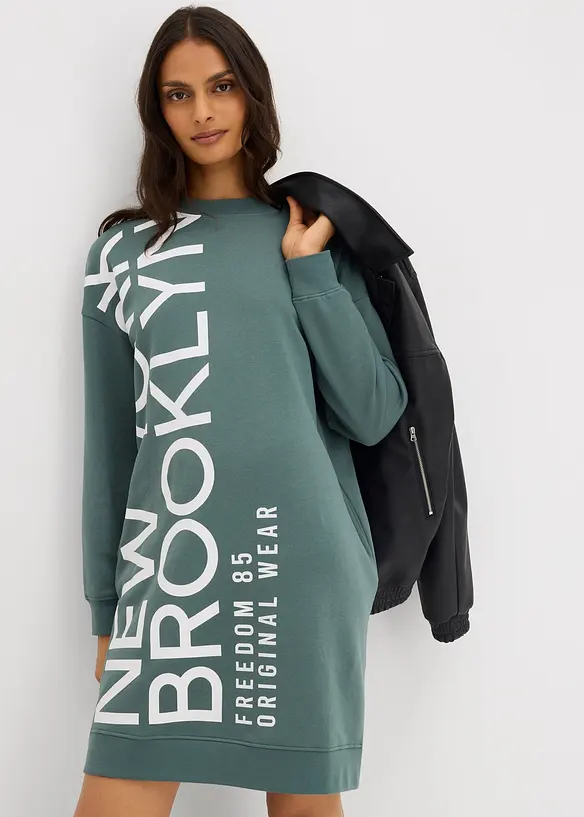 Oversized sweatjurk van een zachte katoenmix, bonprix