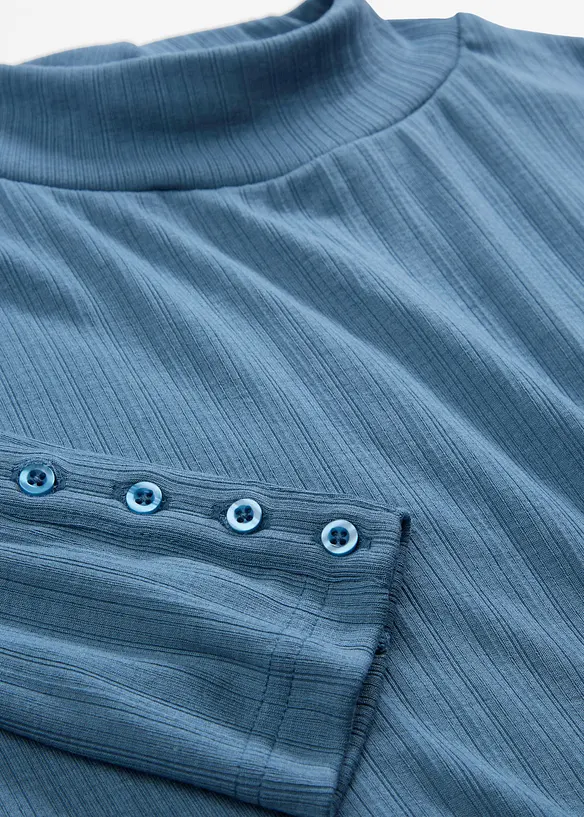 Longsleeve van geribd materiaal, bonprix