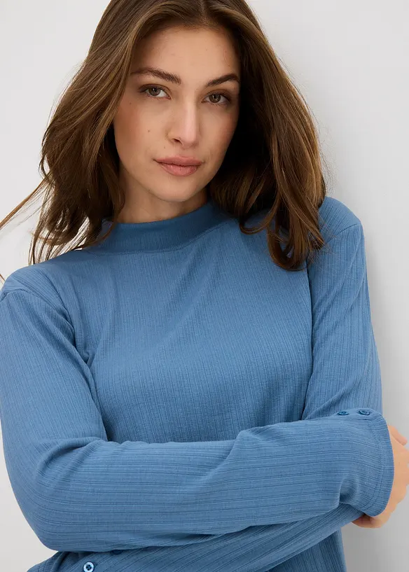 Longsleeve van geribd materiaal, bonprix