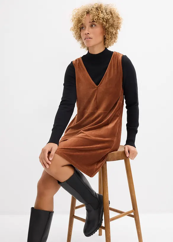 Tuinjurk van jersey corduroy, bonprix