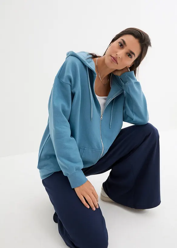 Oversized sweatvest met capuchon, bonprix