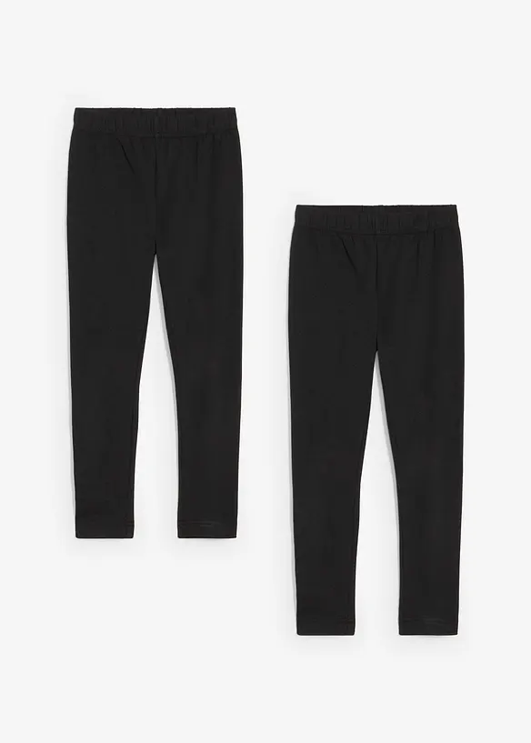 Legging van elastisch biologisch katoen (set van 2), bonprix