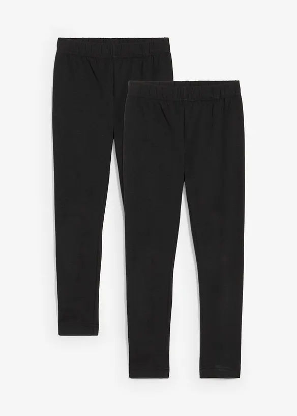 Legging van elastisch biologisch katoen (set van 2), bonprix