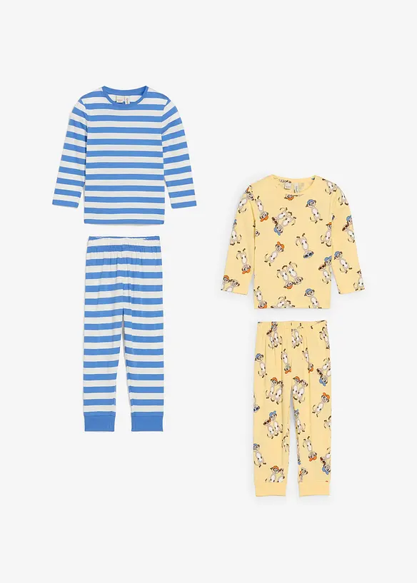 Meisjes pyjama van puur biologisch katoen (4-dlg. set), bonprix