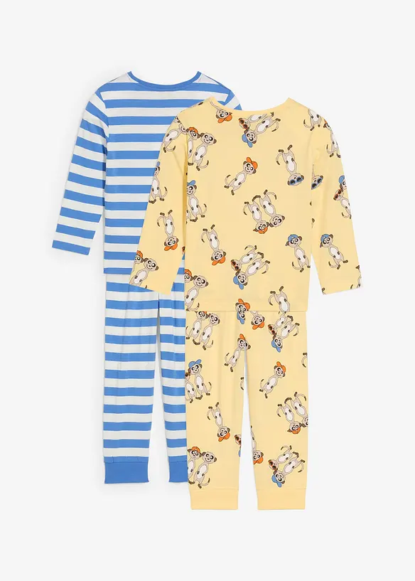 Meisjes pyjama van puur biologisch katoen (4-dlg. set), bonprix