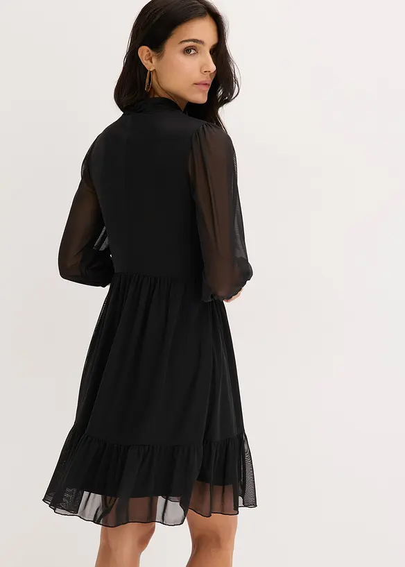 Jersey jurk van mesh, bonprix