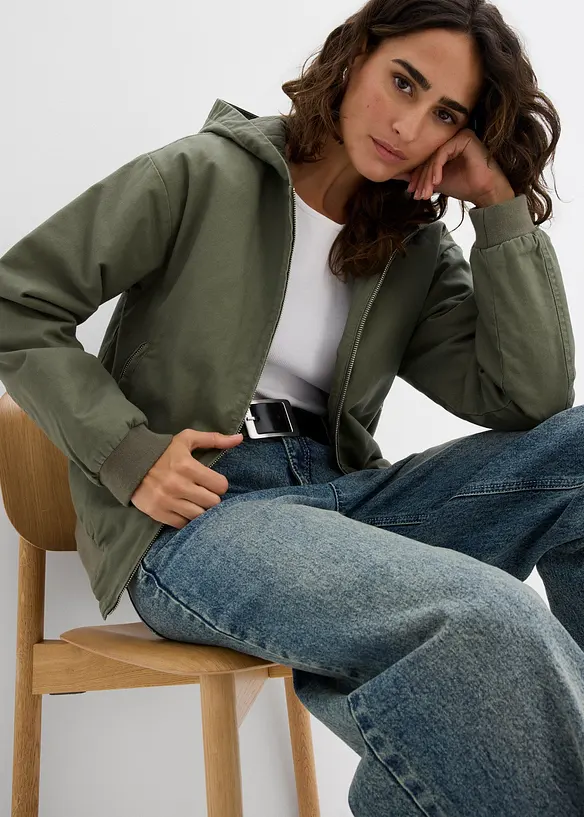 Outdoorjas van puur katoen, bonprix