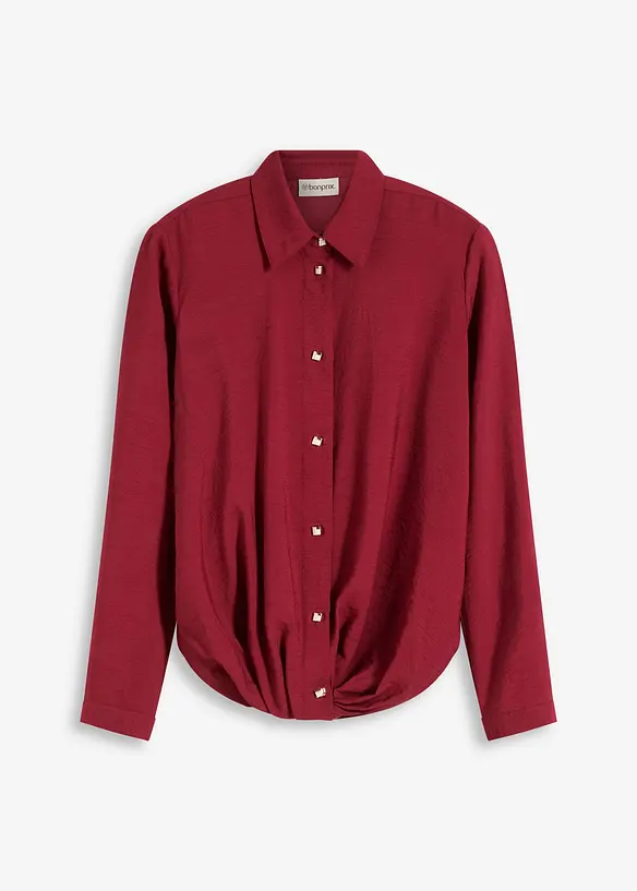 Blouse van gestructureerd materiaal met wikkeldetail, bonprix