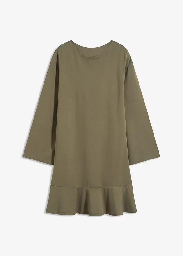 Korte jurk met volant van Punto di Roma, bonprix