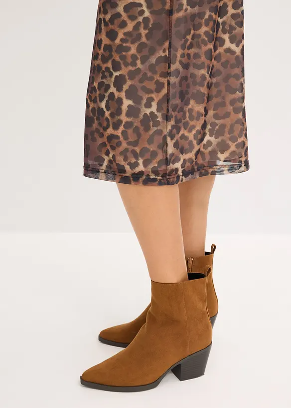 Midi jurk van zachte mesh, bonprix